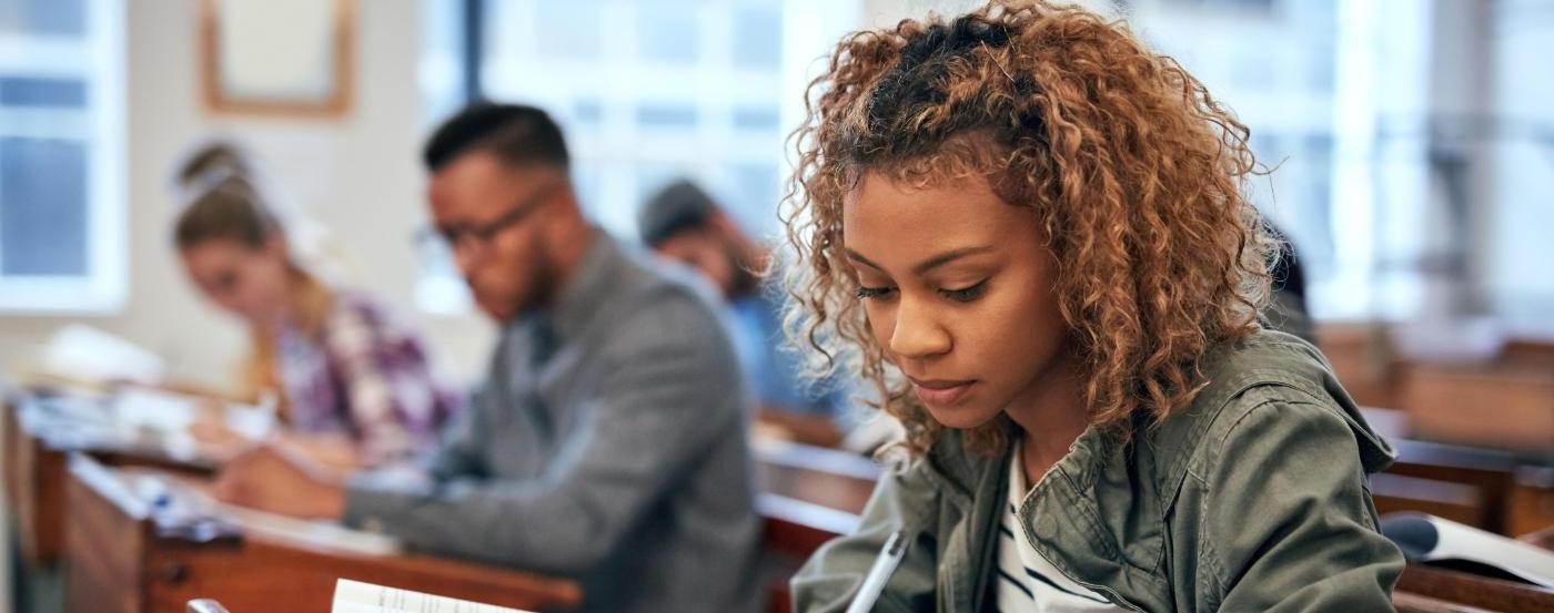 PGCC Female Student Inside a Classroom