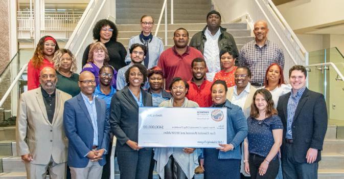 Pepsico Foundation Uplift Scholarship Check Presentation to Students